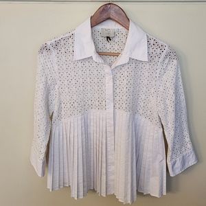 Spring eyelet blouse
